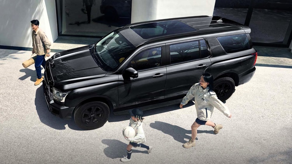 Haval H5 2025 сбоку сверху рамный внедорожник черный