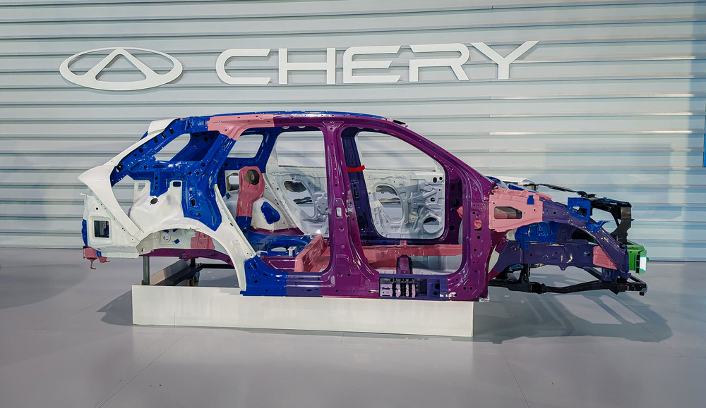 Chery-дің 85%-дық жоғары беріктіктегі болаттан жасалған қауіпсіздік каркасы