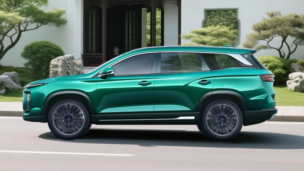 Jetour X90 C-DM кроссовері тұрғысынан көрінісі