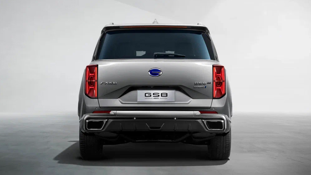 gac gs8 dragon артынан күміс сұр гибридті кроссовер