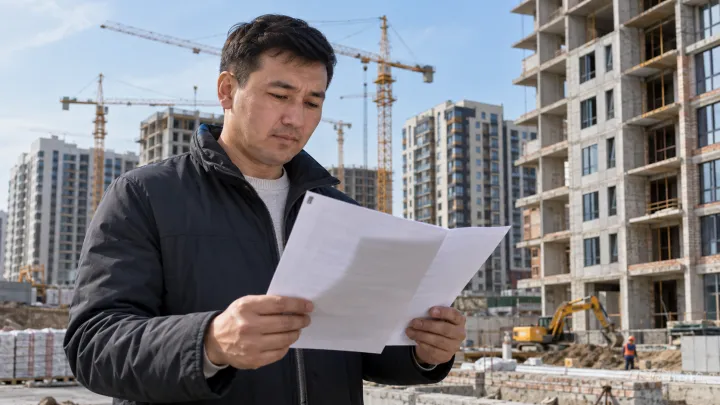 Құрылысы жүріп жатқан тұрғын үй кешені аясында шарт ұстап тұрған сатып алушы